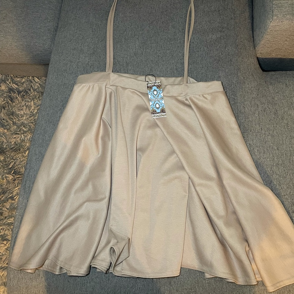 Plus size bow strap pinafore skirt